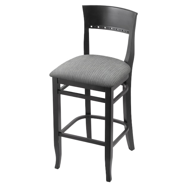 Holland Bar Stool Co 30" Bar Stool, Black Finish, Graph Seat 316030Blk020 - main